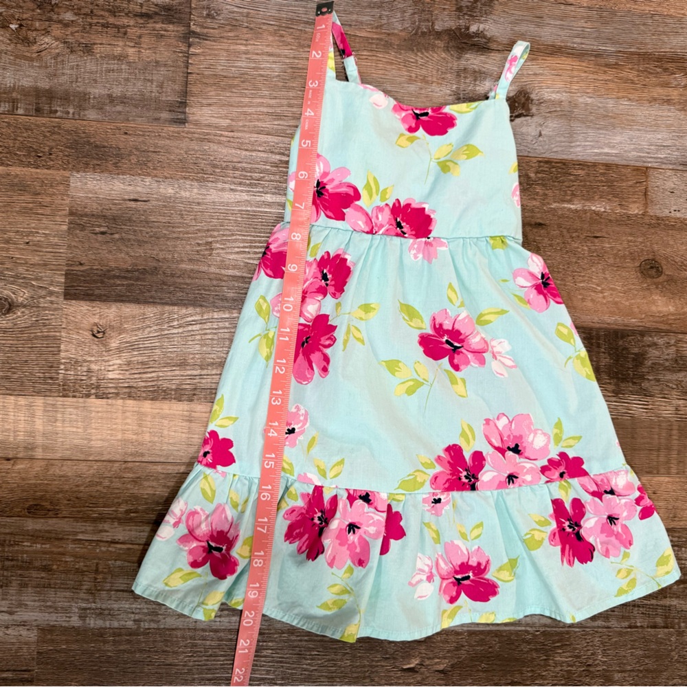 The Children’s Place Toddler Girl Floral Dress in Light Blue and Pink 4 XS - Picture 5 of 6
